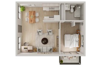 1X1 B 16 floor plan